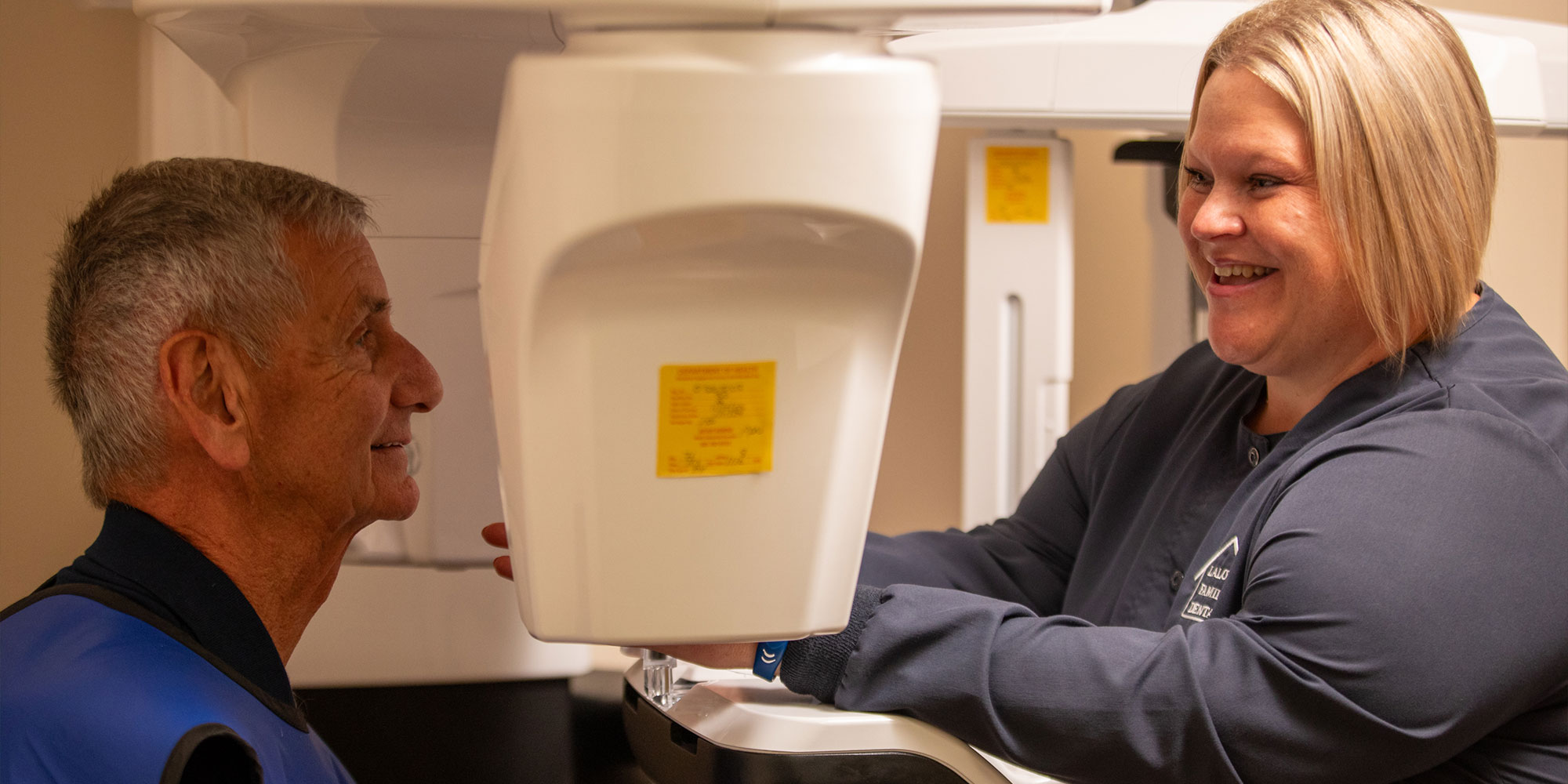 patient getting x-ray of teeth for bone loss