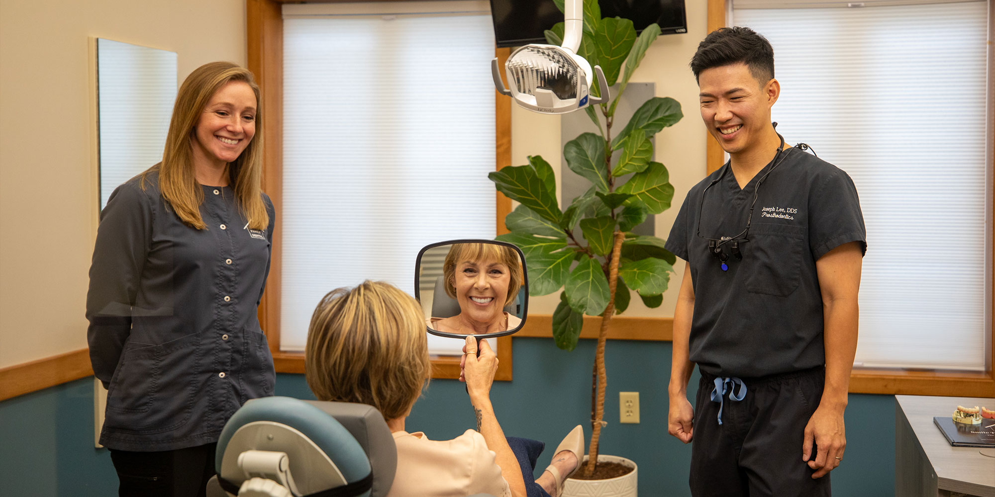 Dr. Lee consulting with patient